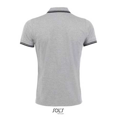Pánska polokošeľa (SOLS MEN POLO SHIRT) > šedá / modrá (navy) > XL