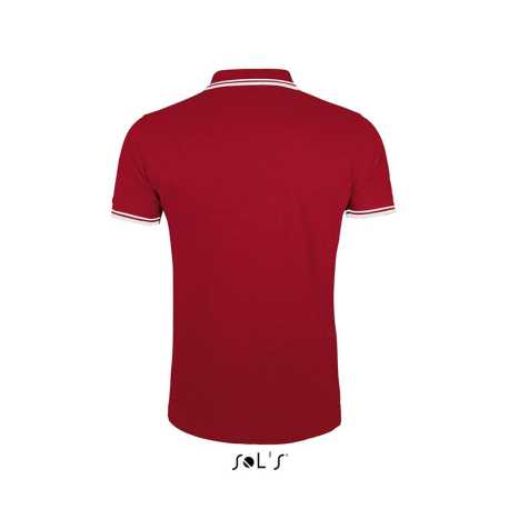 Pánska polokošeľa (SOLS MEN POLO SHIRT) > červená / biela > 2XL