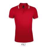 Pánska polokošeľa (SOLS MEN POLO SHIRT) > červená / biela > 2XL