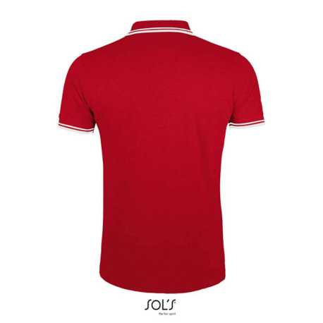Pánska polokošeľa (SOLS MEN POLO SHIRT) > červená / biela > 2XL