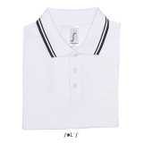 Pánska polokošeľa (SOLS MEN POLO SHIRT) > biela / modrá (navy) > M