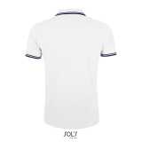 Pánska polokošeľa (SOLS MEN POLO SHIRT) > biela / modrá (navy) > M