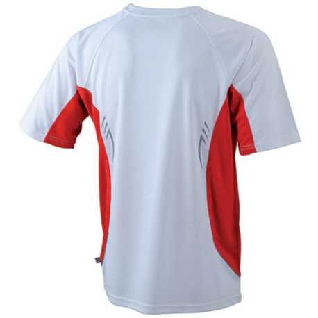 Pánske tričko (DAIBER Men's Running-T) > biela / červená > 3XL