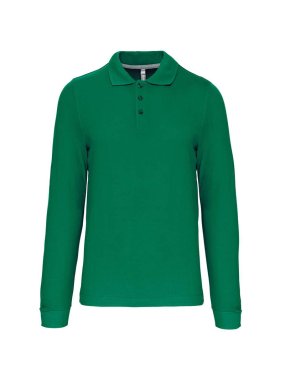 Pánska polokošeľa (Kariban Mens Long Sleeve Pique Polo Shirt )>zelená (kelly)>3XL