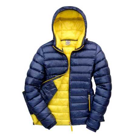 Dámska bunda (RESULT Womens Snow Bird Hooded Jacket) > modrá (navy) / žltá > S