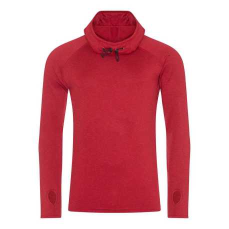 Pánska mikina (Just Cool MENS COOL COWL NECK TOP) > červená (melange) > 2XL