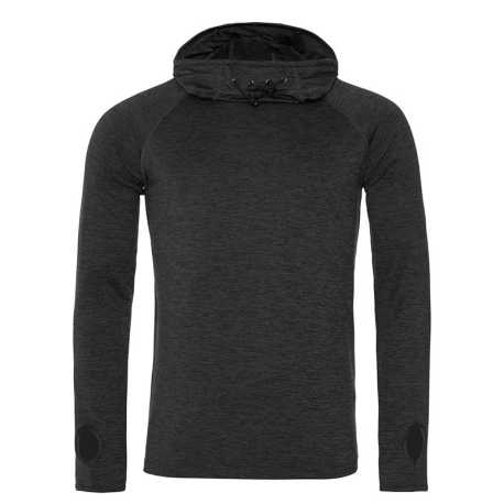 Pánska mikina (Just Cool MENS COOL COWL NECK TOP) > čierna (slate melange) > S