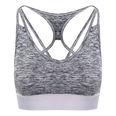 Dámske tielko (Just Cool GIRLIE CROSS BACK CROP TOP) > šedá (melange) > XL