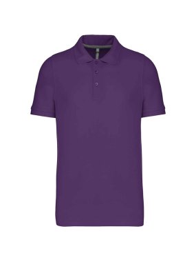 Pánska polokošeľa (KARIBAN Mens Short Sleeve Pique Polo Shirt ) > fialová (purple) > 3XL