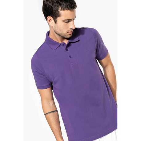 Pánska polokošeľa (KARIBAN Mens Short Sleeve Pique Polo Shirt ) > zelená (dark khaki) > S