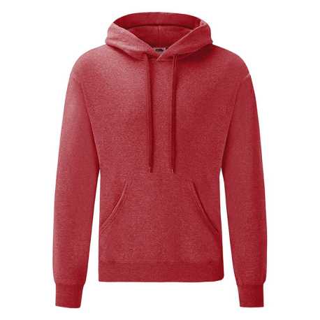 Pánska mikina (FRUIT OF THE LOOM Hooded Sweat ) > červená (heather) > S
