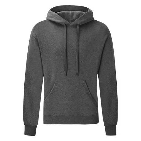 Pánska mikina (FRUIT OF THE LOOM Hooded Sweat ) > šedá(dark heather) > S