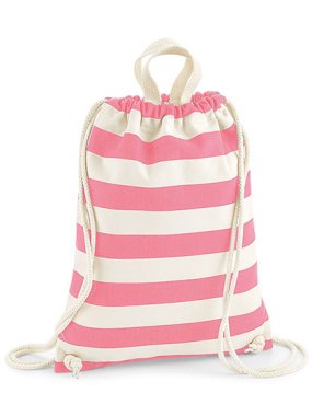 Vak so šnúrkami (WM Nautical Gymsac) > béžová (natural) / ružová