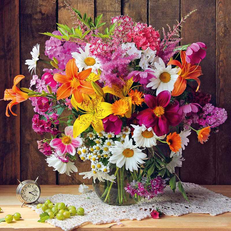 Nástenný kalendár (Kvety 2026) - 30 x 30 x 1 cm