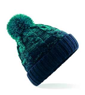Unisex čiapka (Beechfield Ombré Beanie) > tyrkysová (teal) / modrá (french navy)
