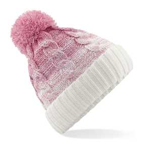 Unisex čiapka (Beechfield Ombré Beanie) > ružová (dusty) / biela