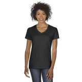 Dámske tričko (GILDAN PREMIUM COTTON LADIES V-NECK T-SHIRT) > čierna > S
