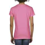 Dámske tričko (GILDAN PREMIUM COTTON LADIES V-NECK T-SHIRT) > ružová (azalea) > M