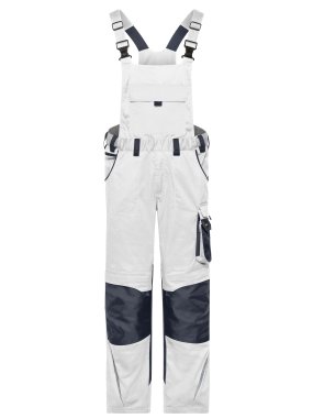Pánske nohavice (JN Workwear Pants with Bib STRONG) > biela / šedá (carbon) > 64