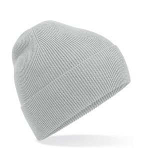 Unisex čiapka (Beechfield Organic Cotton Fine Knit Beanie) > šedá (light)