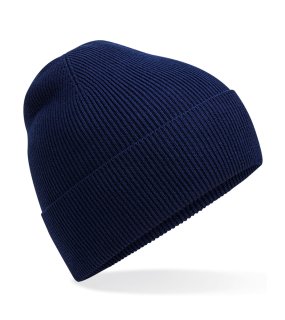 Unisex čiapka (Beechfield Organic Cotton Fine Knit Beanie) > modrá (oxford navy)