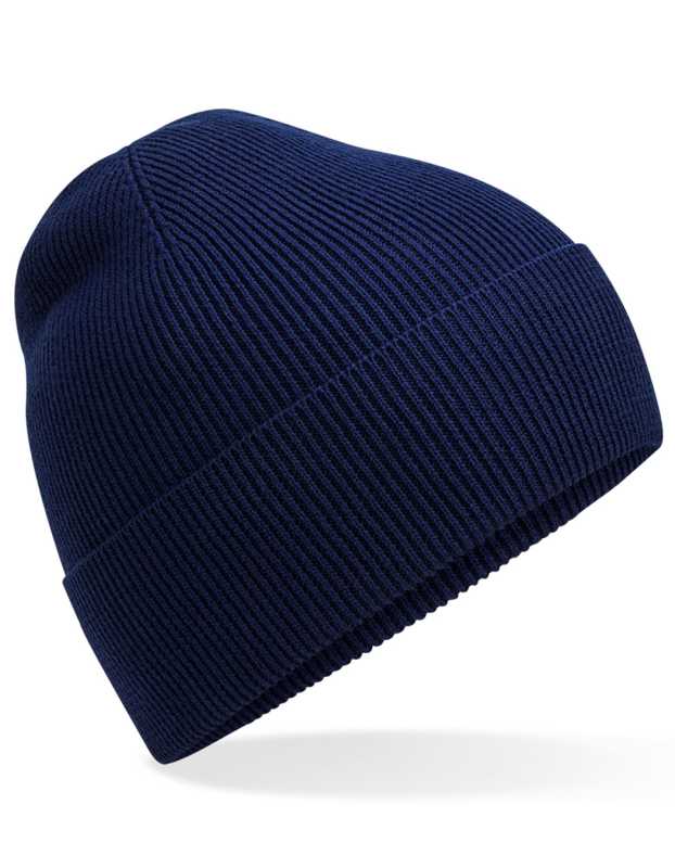 Unisex čiapka (Beechfield Organic Cotton Fine Knit Beanie) > modrá (oxford navy)