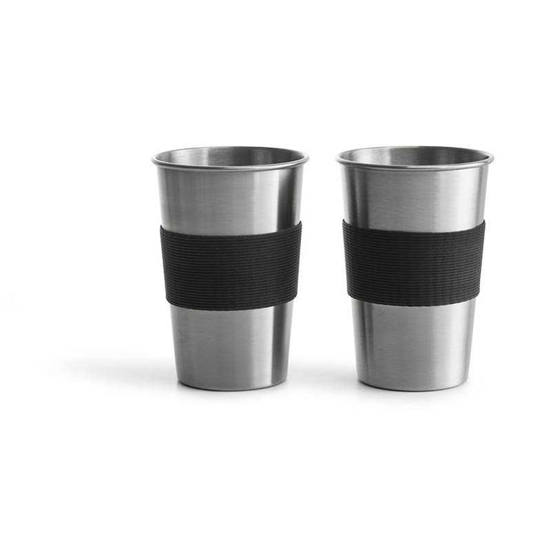 Kovový hrnček 2ks (SAGAFORM) > strieborná