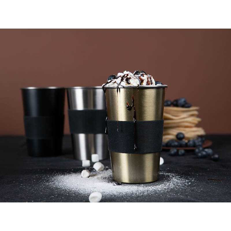 Kovový hrnček 2ks (SAGAFORM) > strieborná