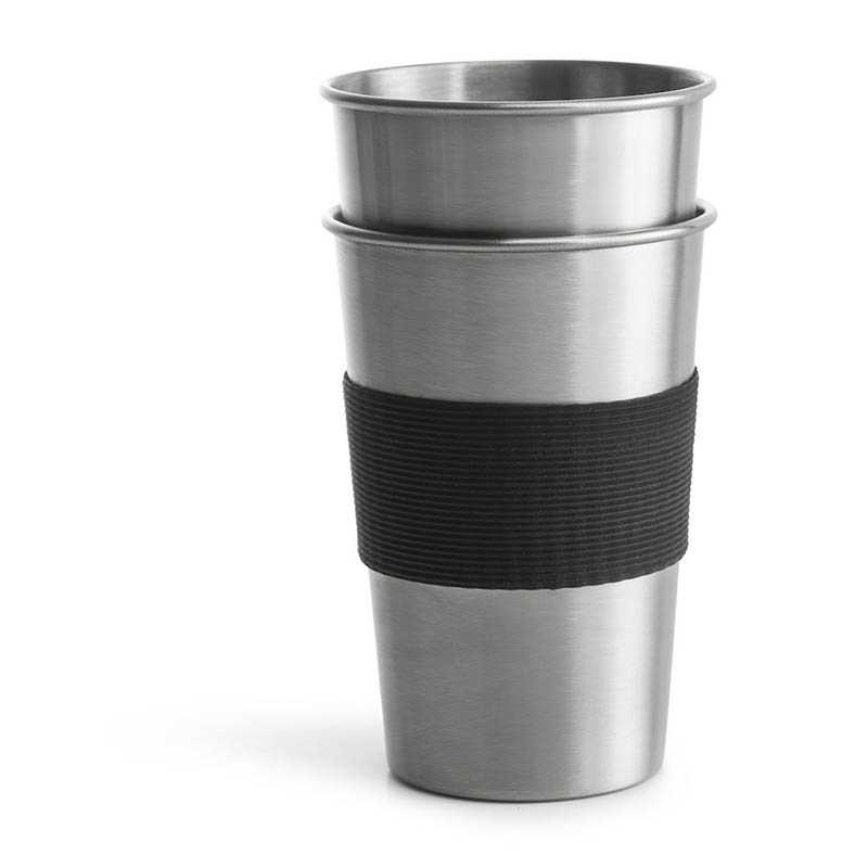 Kovový hrnček 2ks (SAGAFORM) > strieborná