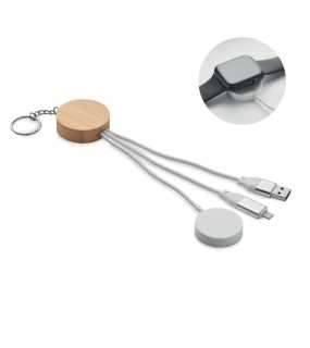 Prívesok na kľúče s káblom 4v1 > biela