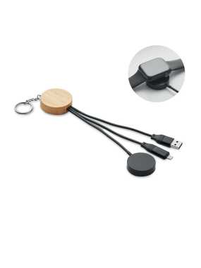 Prívesok na kľúče s káblom 4v1 > čierna