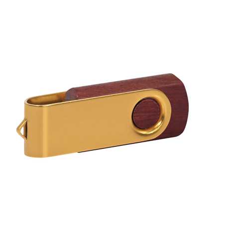 USB flash pamäť 2.0 > červená (mahogany) / zlatá > 16GB