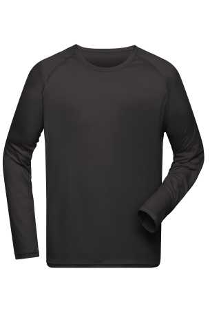 Pánske tričko (DAIBER Mens Sports Shirt Long-Sleeved) > čierna > L
