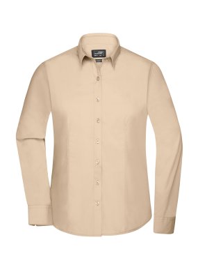 Dámska košeľa(JN Ladies Shirt Longsleeve Poplin) > hnedá (stone) > 2XL