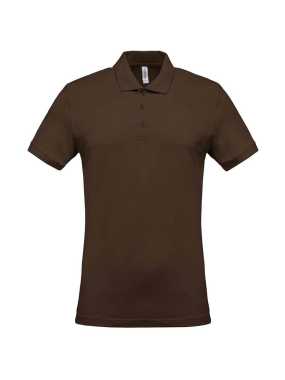 Pánska polokošeľa(KARIBAN MEN'S PIQUÉ SHORT SLEEVE POLO SHIRT) > hnedá (chocolate) > L