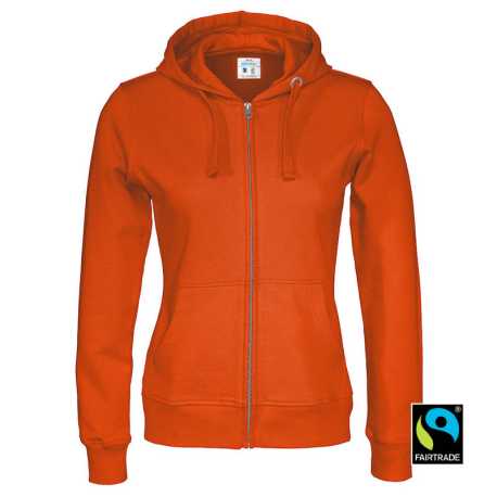 Dámska mikina (COTTOVER FULL ZIP HOOD LADY) > oranžová > XS