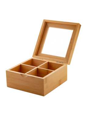 Bambusový box na čaje > prírodná