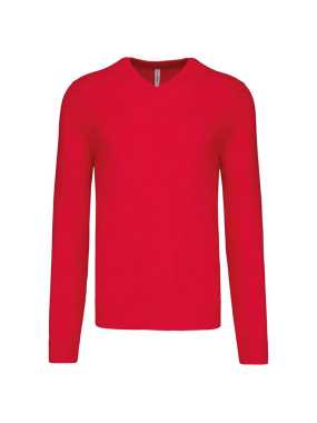 Pánsky sveter (KARIBAN MENS V-NECK JUMPER) > červená > 2XL
