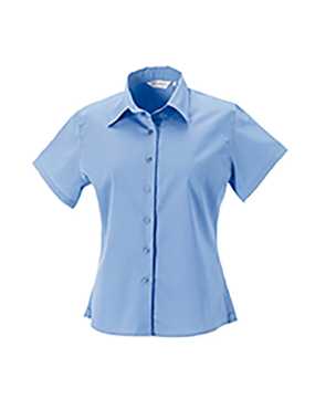 Dámska košeľa(Short Sleeve Classic Twill RUSSELL) > modrá > XL