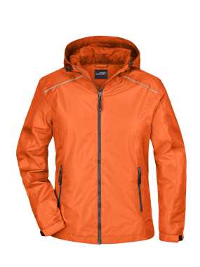 Dámska bunda (JN Ladies Rain Jacket) > oranžová / šedá (carbon) > XL