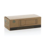 USB svietidlo Lucid 1W z RCS recykl. plastu a bambusu > čierna / hnedá