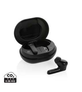 TWS slúchadlá z RCS recyklovaného plastu > čierna