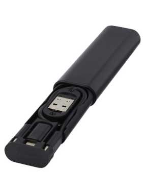 Whiz modulární nabíjecí kabel z recyklovaného plastu > čierna (solid)