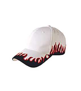 6 panelová šiltovka > biela / červená / čierna