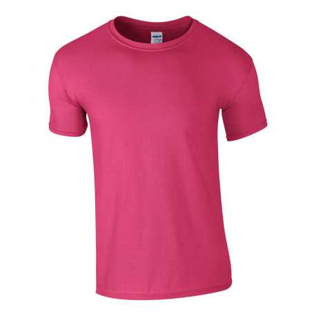 Unisex tričko (GILDAN SOFTSTYLE ADULT T-SHIRT) > ružová (heliconia) > S