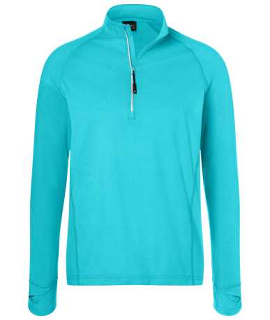 Pánske tričko(DAIBER Mens Sports Shirt Halfzip) > tyrkysová > S