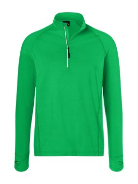 Pánske tričko(JN Mens Sports Shirt Halfzip) > zelená (fern) > S