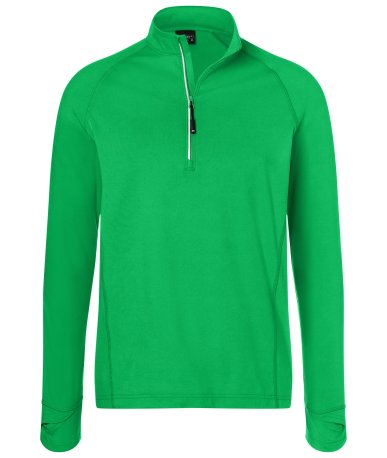 Pánske tričko(DAIBER Mens Sports Shirt Halfzip) > zelená (fern) > S