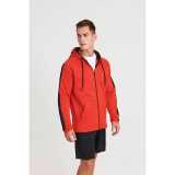 Unisex mikina (Just Hoods SPORTS POLYESTER ZOODIE)>modrá (oxford navy) / biela (arctic)>S