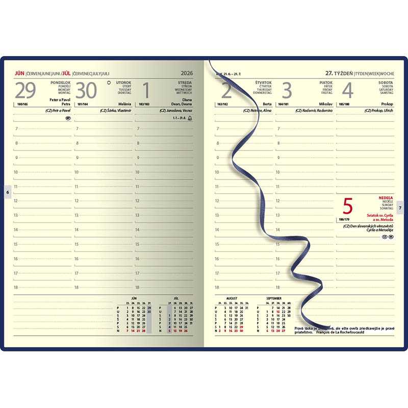 Diár (Venetia 2026) - 17 x 24 cm > modrá > týždenný A5